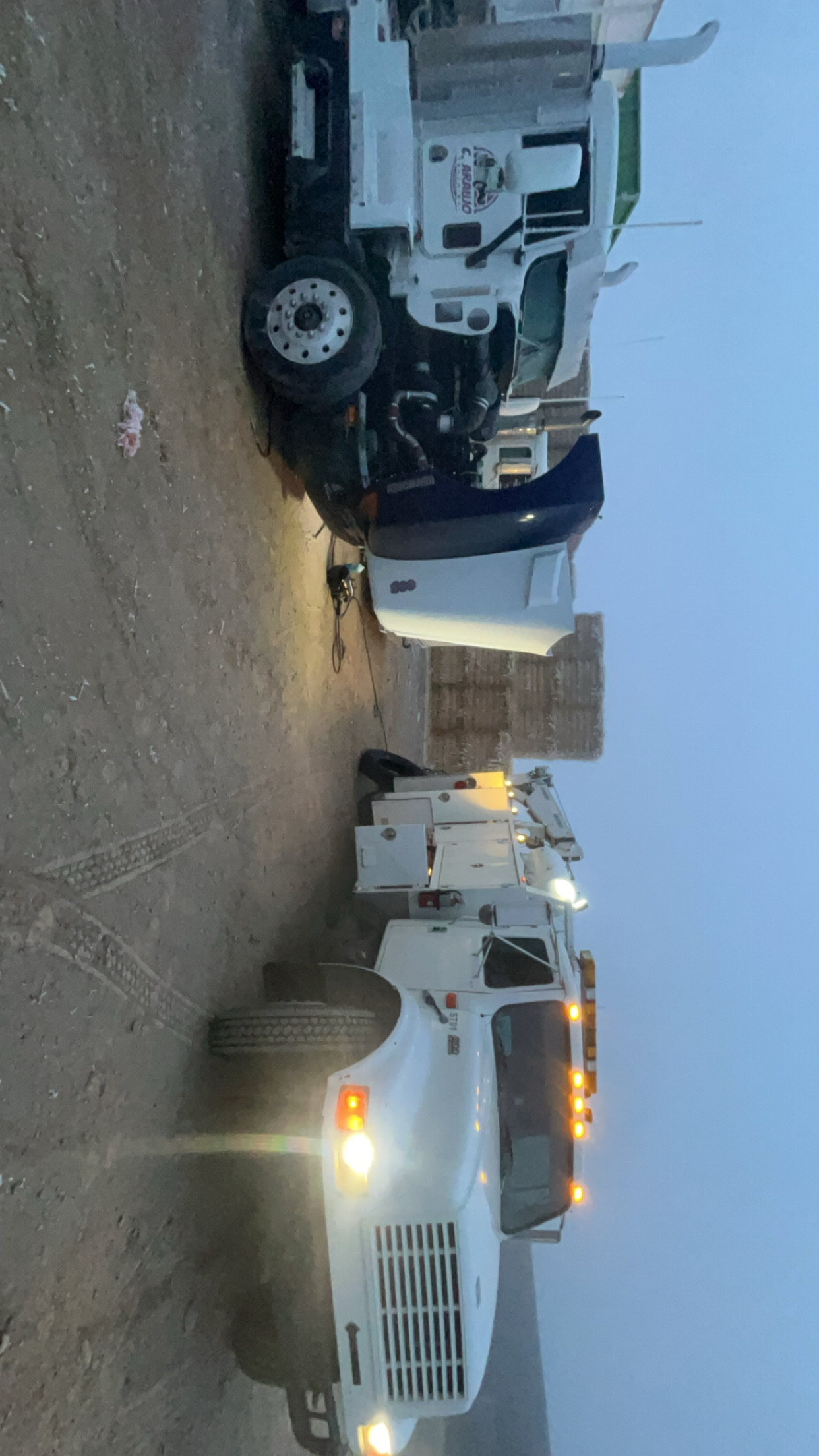 Evening roadside repair call